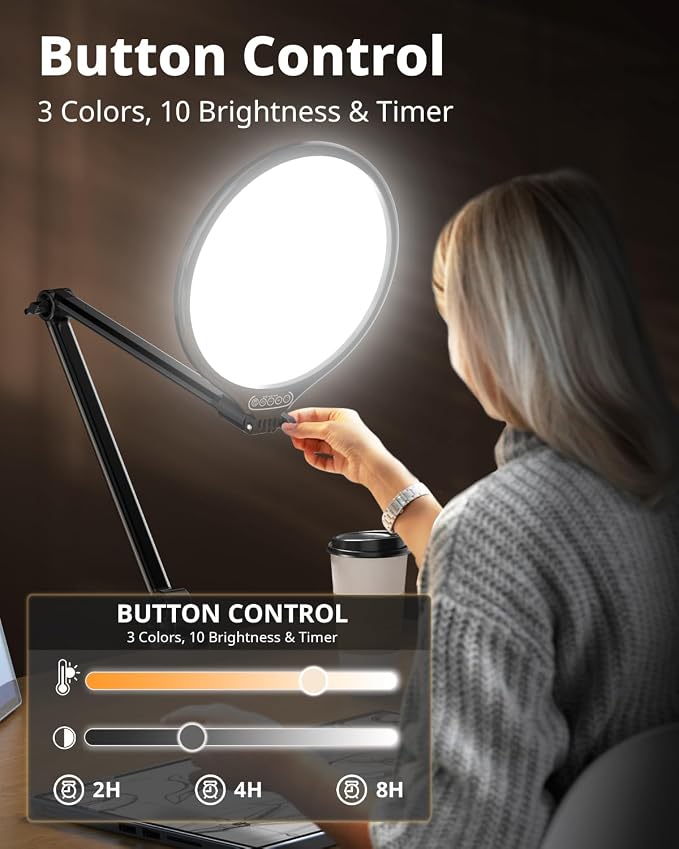 UBeesize 10" Key Light for Streaming, Desk Ring Light