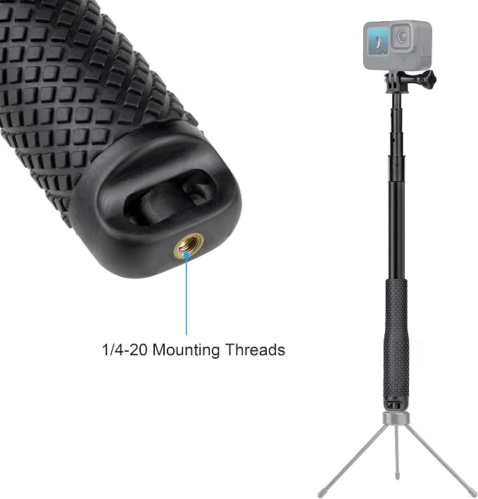 SOONSUN 45'' Waterproof Selfie Stick Extendable Monopod Hand Grip Aluminum