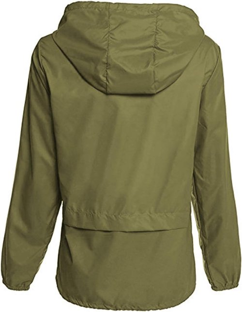 Avoogue Lightweight Waterproof Raincoat for Women - Packable Hooded Windbreaker Jacket