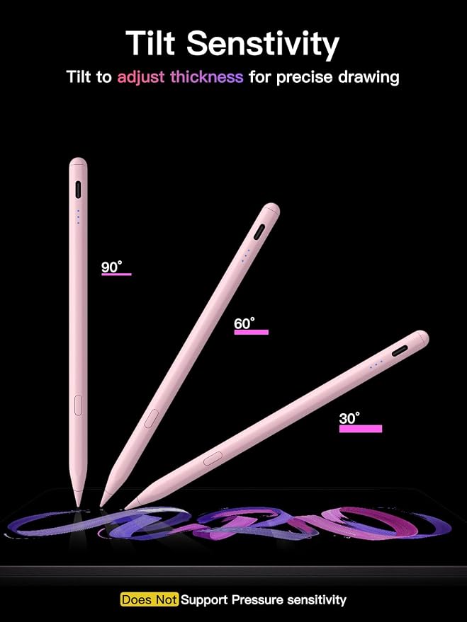 Stylus Pen for ipad 2018-2026, USB-C Fast Charging Pencil, Pixel-Perfect Tilt