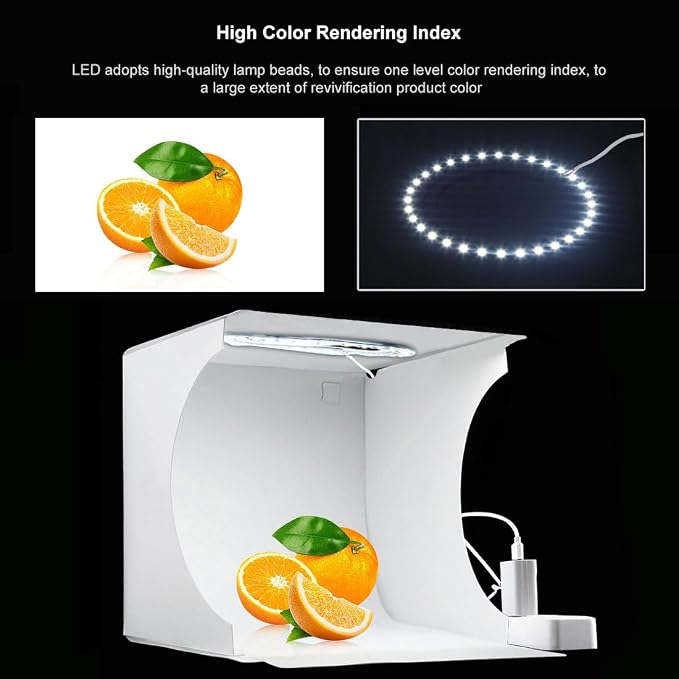Photo Light Box 10" Portable Folding Photography Light Tent kit