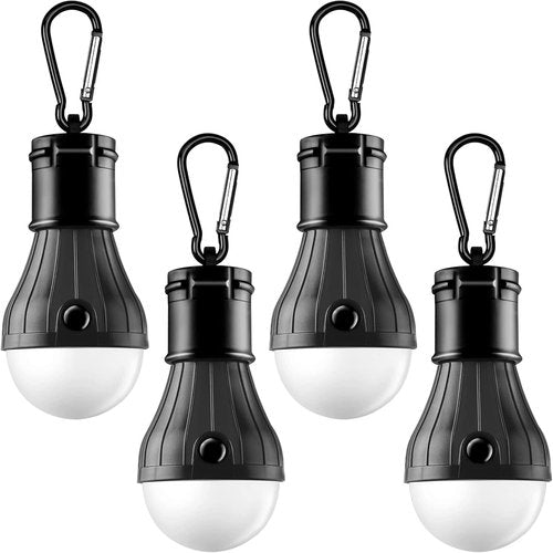 FLY2SKY Portable LED Tent Lamp - Emergency Hurricane Bulb Lantern for Camping & Hiking | 4-Pack, Multicolor