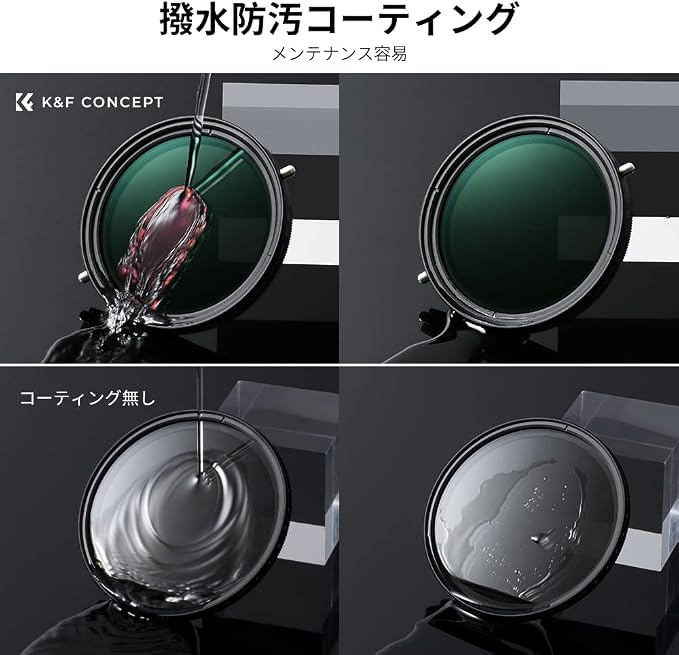 K&F CONCEPT 46mm Variable Fader ND2-ND32 ND Filter and CPL Circular Polarizing