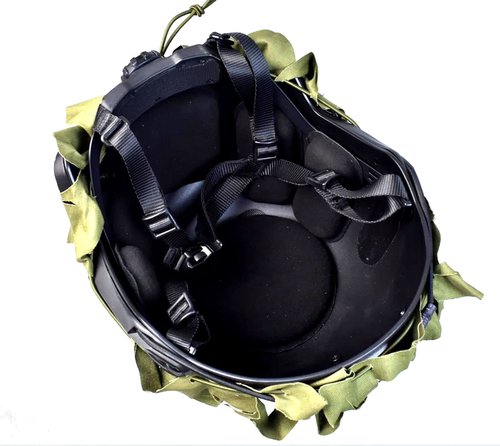 Breathable Mesh Camo Tactical Helmet Cover Outdoor Airsoft Paintball Tactical Gear Fast Helmet Cover in Size M/L (Net Green)