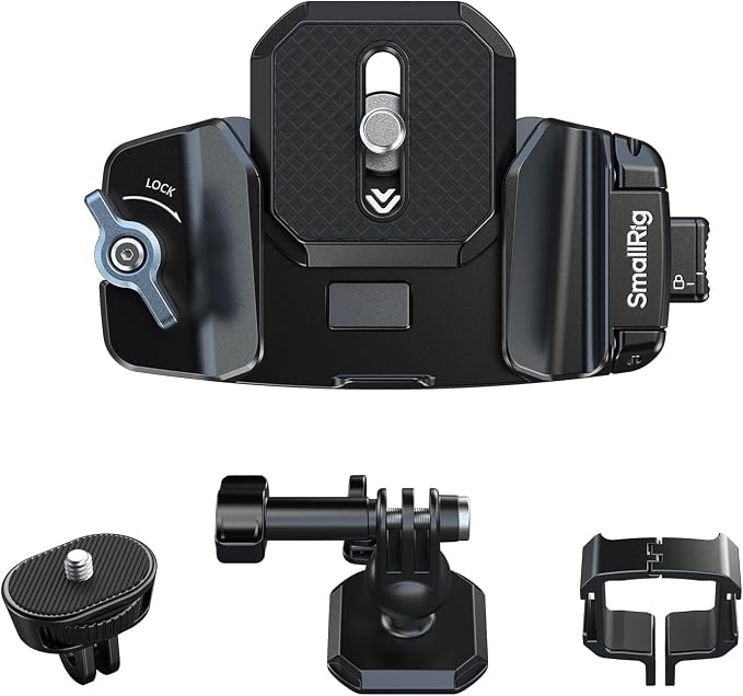 SMALLRIG Universal Three-in-One Camera Clip Kit, Quick Release System, Backpack