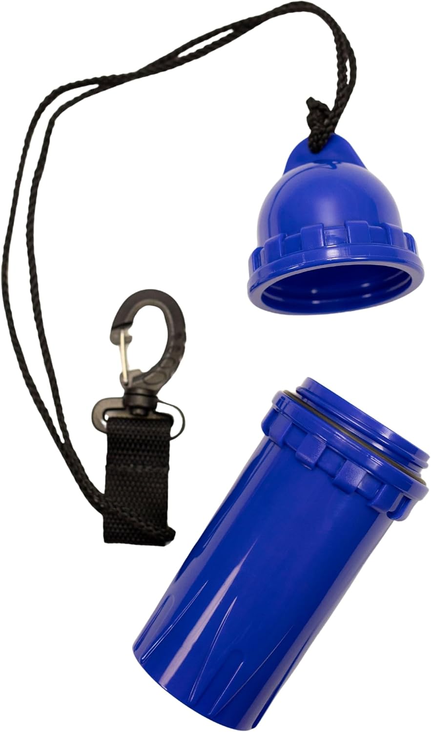 Scuba Choice Cylindrical Dry Box with Clip – Waterproof Storage for Sunglasses, Phones & Keys – Ideal for Scuba Diving & Snorkeling – Blue (5.04” x 2.07”)