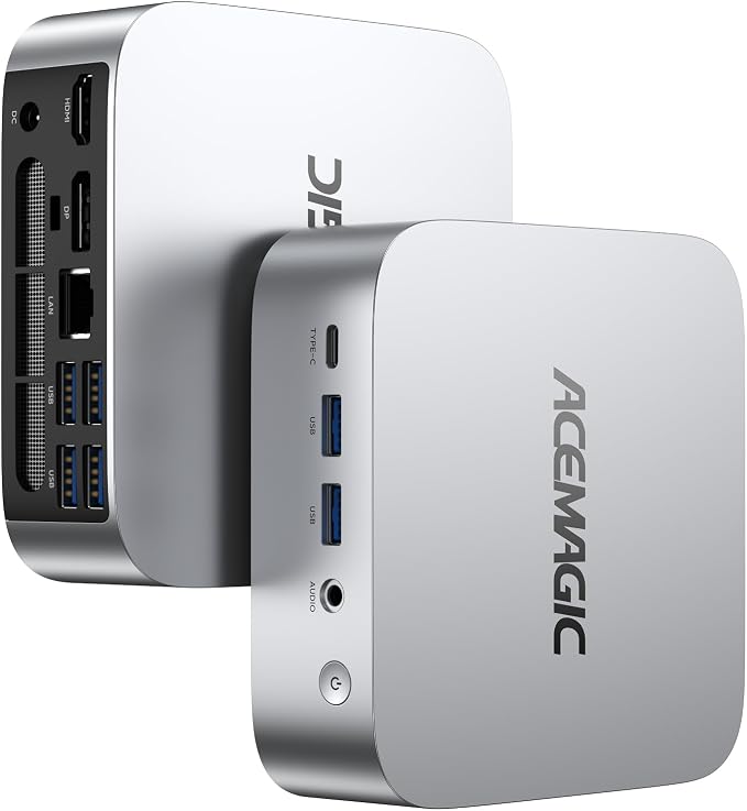ACEMAGIC K1 Mini PC R2544 8GB DDR4 256GB SSD Mini Computers 28W 4K | Ryzen Micro Desktop PC 4K Triple Display/WiFi/VESA for Home Office Business Education, Preinstalled WIN11 Pro