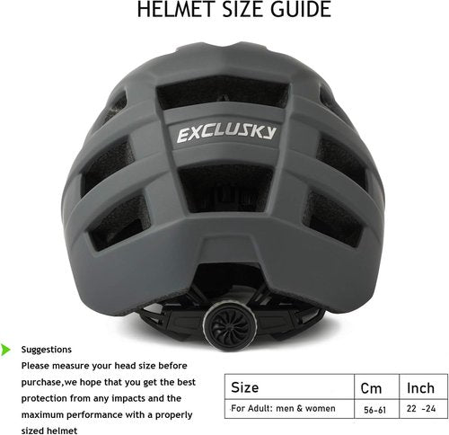 Exclusky Mountain Bike Helmet - Lightweight Adjustable Cycling Safety Gear for Men & Women