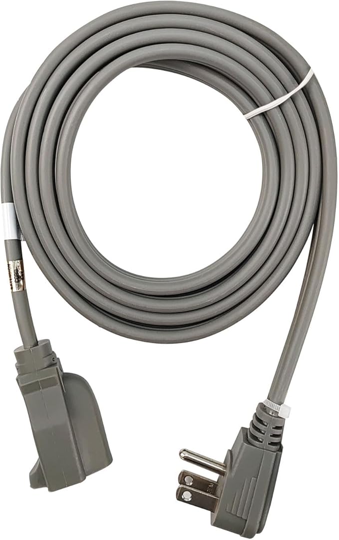 EP 3 Ft Heavy Duty Appliance Extension Cord - 14 Gauge 3 Prong Grounded Cable Wire, Ideal for Air Conditioners, Refrigerators, Microwaves, Washing Machines & More - Indoor Use, Gray