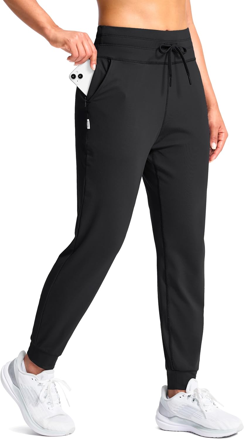 SANTINY Women's High Waisted Sweatpants - Soft Stretch Joggers with Pockets for Athletic Comfort