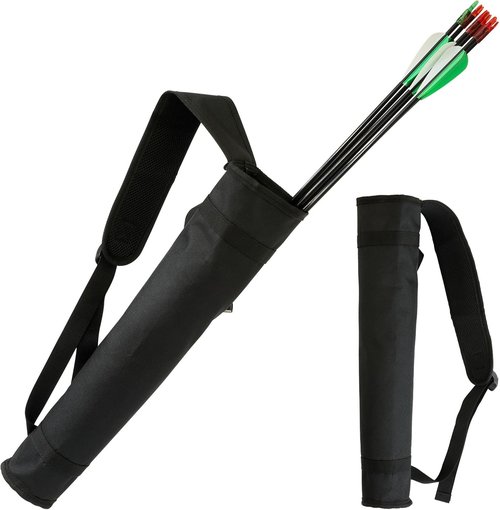 Archery Quiver - Adjustable Back & Hip Arrow Holder for Compound/Recurve Bows - Lightweight Foldable Bag with Shoulder Strap for All Ages