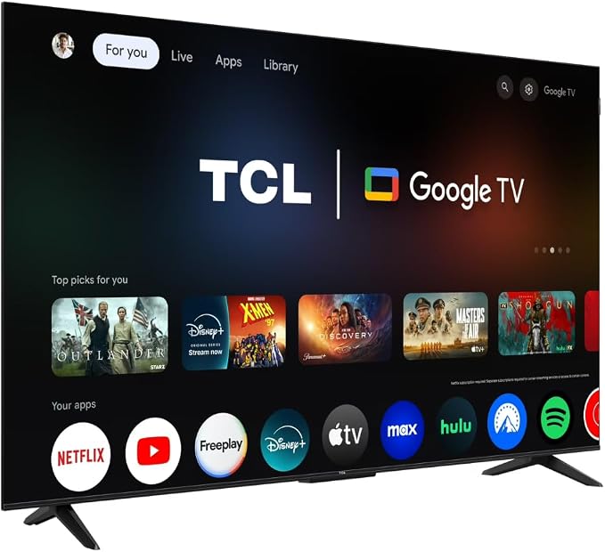 TCL 50" Q51K Q Series Q-LED 4K UHD HDR+ with Google TV Dolby Atmos + DTS Virtual:X, Motion Rate 240, AIPQ Processor, Auto Game Mode, Bluetooth + Free Wall Mount (2025) (Renewed)