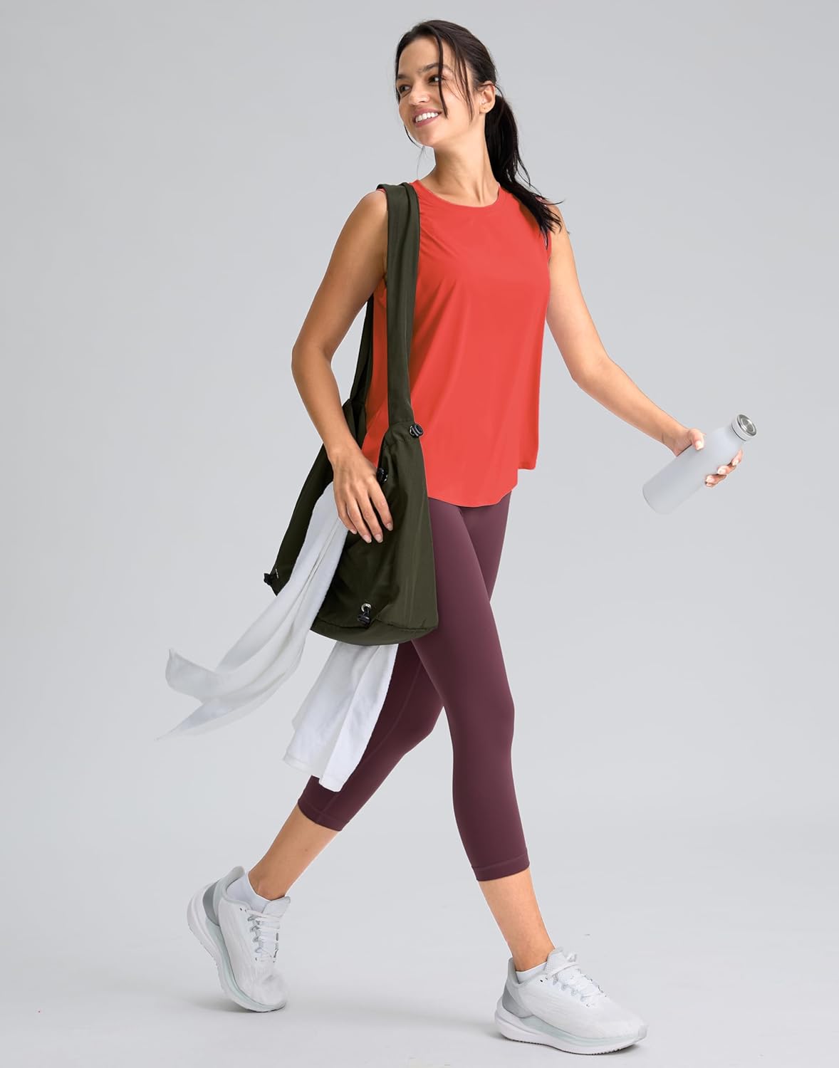 SANTINY Women's Athletic Tank Tops - Breathable Lightweight Yoga & Tennis Shirts | Perfect for Running