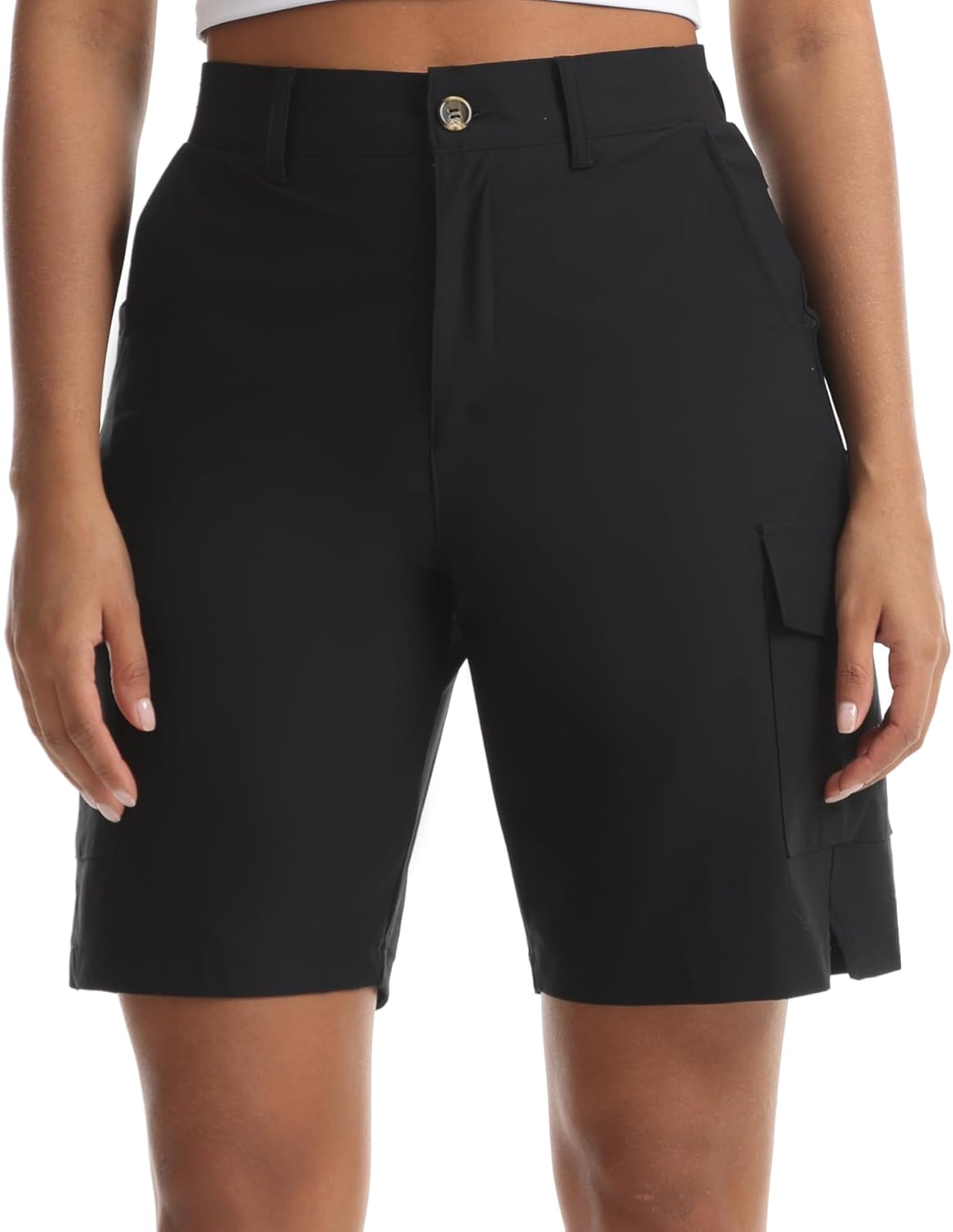 Skiennix Women's Lightweight Hiking Shorts - Comfortable Cargo Design with Pockets for Outdoor Activities