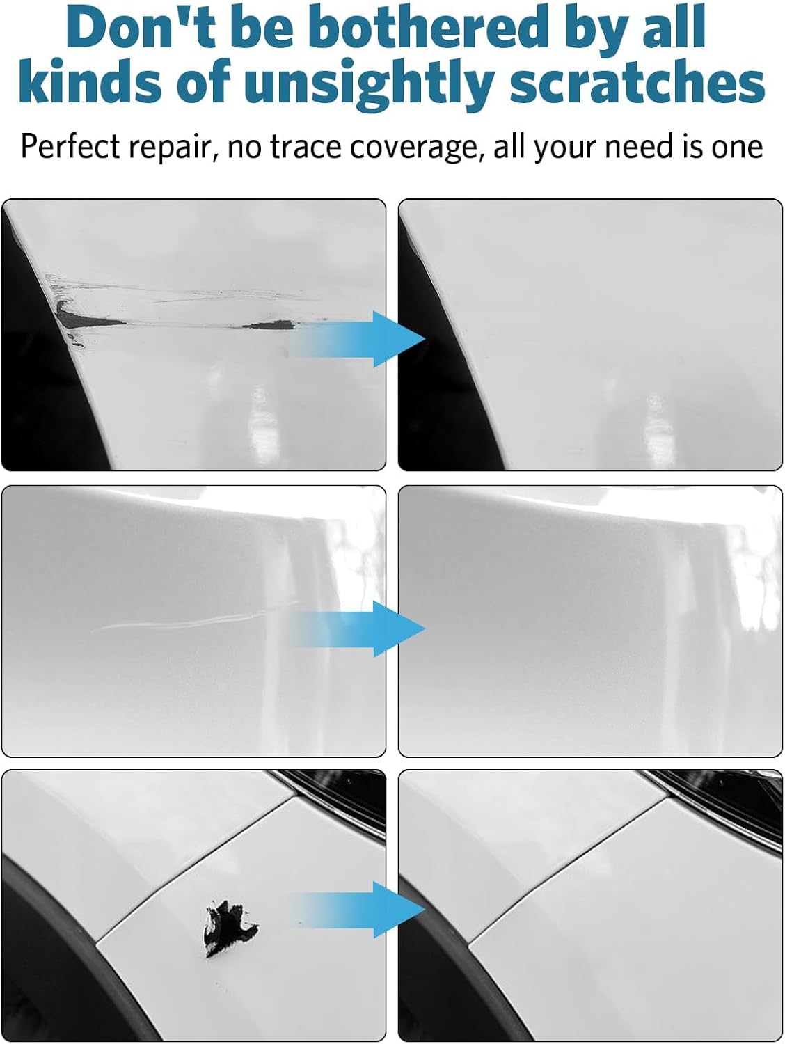 1F7 Classic Silver Metallic Car Touch Up Paint for Toyota, Color Match Auto Paint Repair Pen,Professional Car Scratch Repair Remover Pen Quick Drying, Easy to Use and Fix