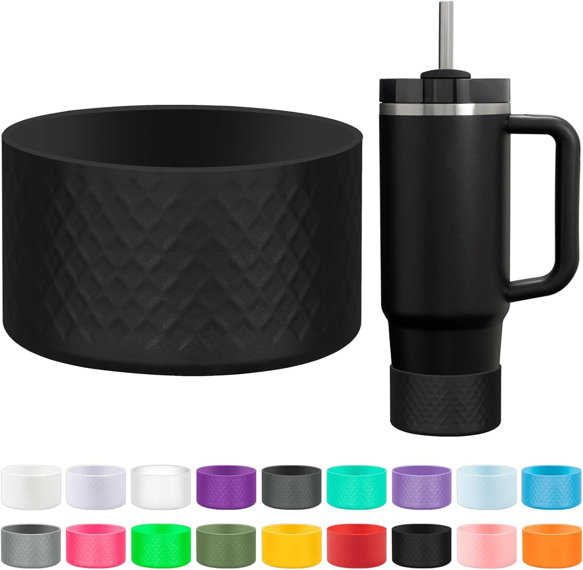 Stanley Silicone Boot - Durable Cup Boots for 40oz, 30oz, & 20oz Tumblers | Black Accessories
