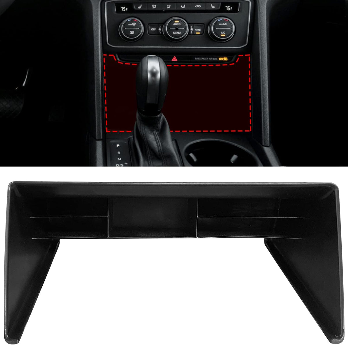 Door Grab Handle Storage Box Organizer Tray Accessories fit for VW Atlas and Cross Sport 2018 2019 2020 2021 2022 2023 (Not fit for 2024) (Handle Organizer)