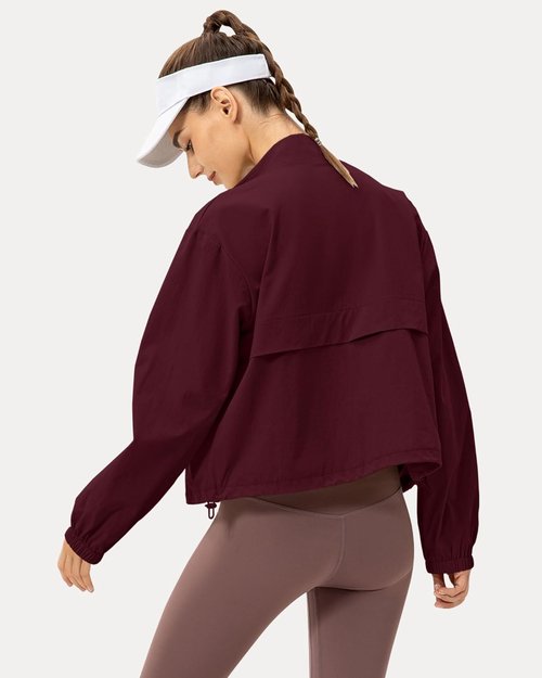 Locachy Women's Lightweight Zip-Up Athletic Jacket - Windproof, Sun Protection for Outdoor Workouts