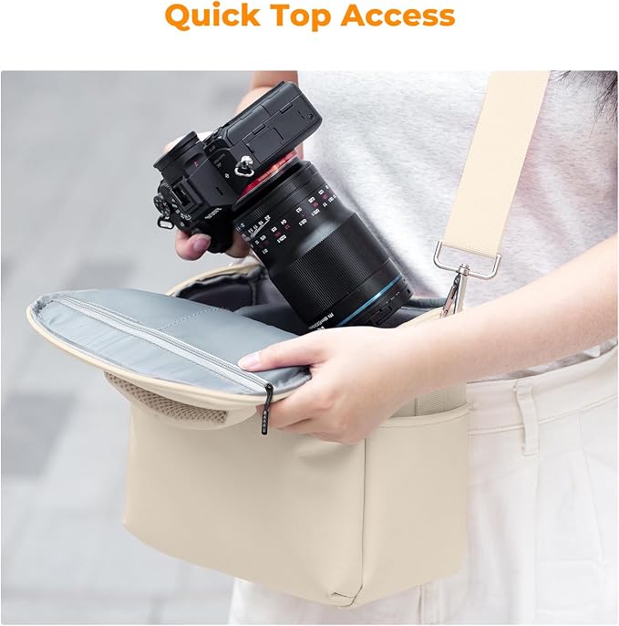 K&F CONCEPT Camera Sling Bag Small Crossbody Camera Case DSLR/SLR/Cute Compact