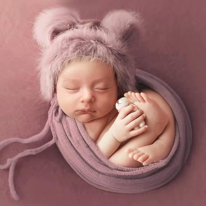 Newborn Posing Wrap Newborn Photography Props Soft Stretch Knit Blanket