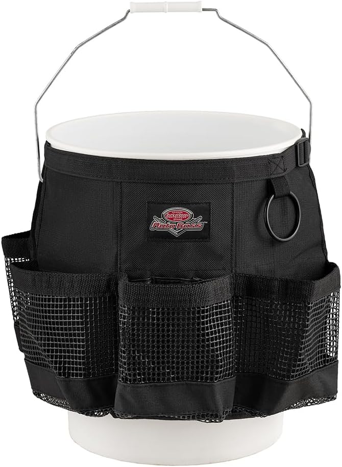 Bucket Boss 5 Gallon Bucket Car Wash Organizer with Seat Small Parts Storage for Bucket