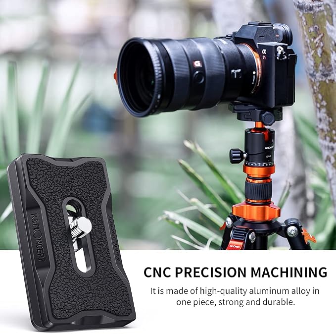 K&F CONCEPT Set of 2 Quick Release Plate Adapter 1/4 Inch Aluminium Tripod Mount