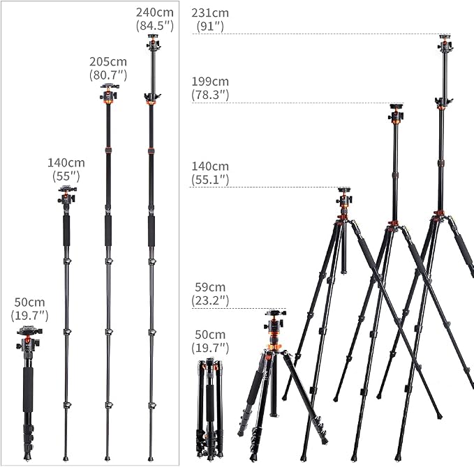 K&F CONCEPT 78 inch DSLR Camera Tripods