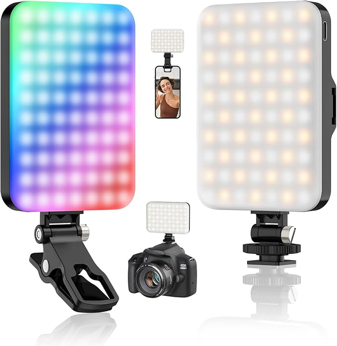 Hagibis RGB Video Light, 360° Full Color Selfie Light LED Camera Light