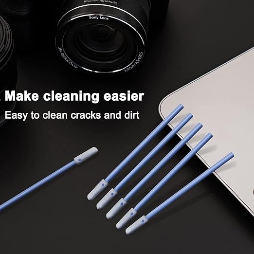 Wellgler's Foam Cleaning Swabs, Lint Free Foam Tip Swabs Kit,