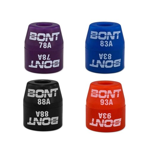 Bont Skates - Replacement Top Cone or Bottom Barrel Cushions Bushings - Quad Roller Skate Derby Plate - Made in USA (93A Red, Bottom Barrel Cushion (8pc))
