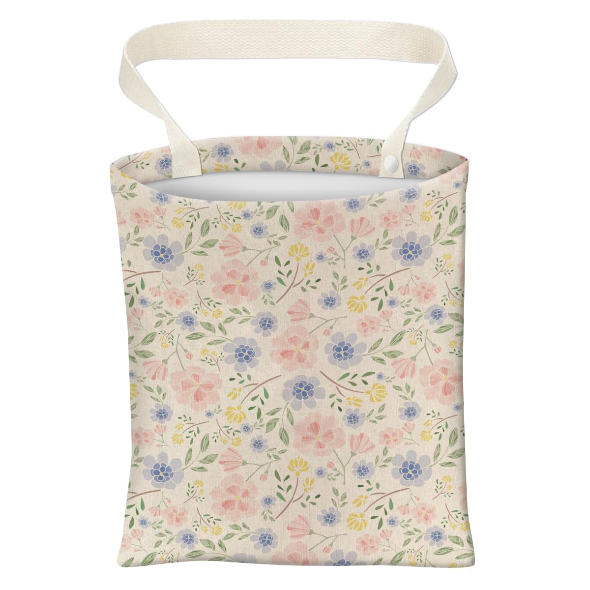 Car Trash Can, Cute Car Trash Bag, Hanging Car Organizer and Storage Bag, Trash Bin for Car Accessories, Vehicle, Travelling, Camping Cute Pastel Floral