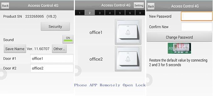 TCPIP 2 Doors Magnetic Lock Access Control Systems Request to Exit Detector