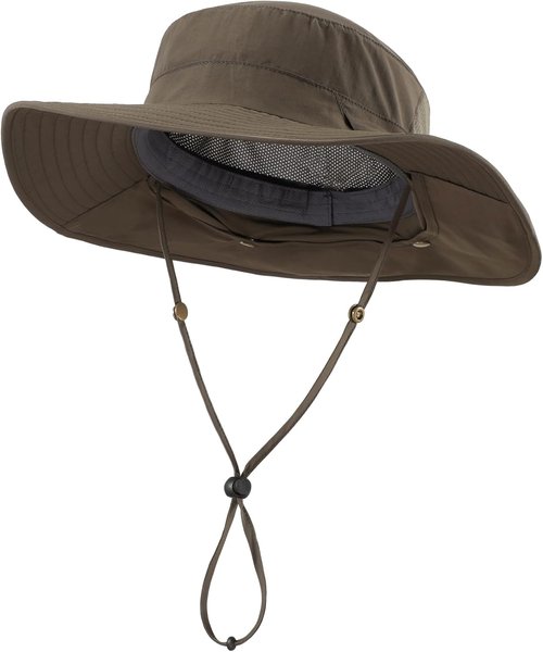 Home Prefer UPF 50+ Sun Hat - Wide Brim Fishing Hat with Neck Flap for UV Protection | Summer Safari