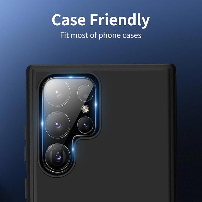 3 Pack Camera Lens Protector for Samsung Galaxy S25 Ultra, Tempered Glass