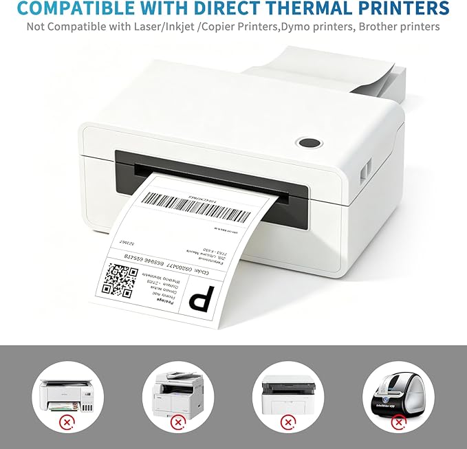 9527 Product Fanfold 4 x 6 Direct Thermal Labels White Perforated Shipping