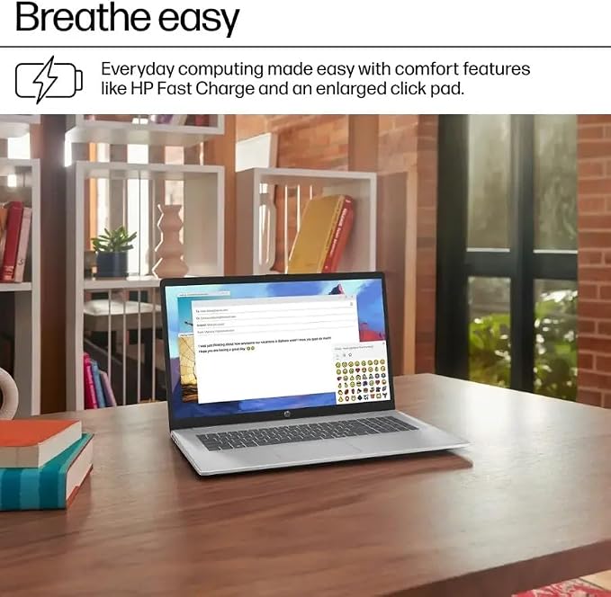 HP 17.3" FHD IPS Laptop, Quad Core AMD Ryzen 5 7520U (Beat i7-1255U) 8GB DDR5 RAM 512GB SSD, Business-Student Laptop with Copilot AI Fast Charge Private Webcam Wifi6 Win11, w/GM Accessory