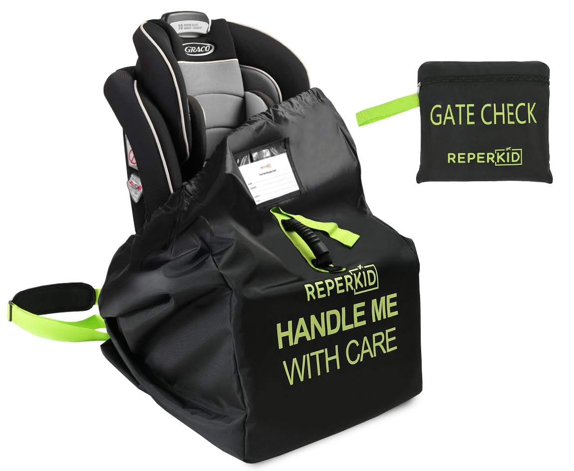 Car Seat Travel Bag for Airplane, Backpack Straps, Fits Most Car Seats