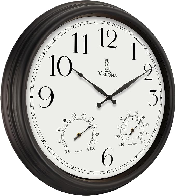24 inch Outdoor Clocks for Patio Large Waterproof