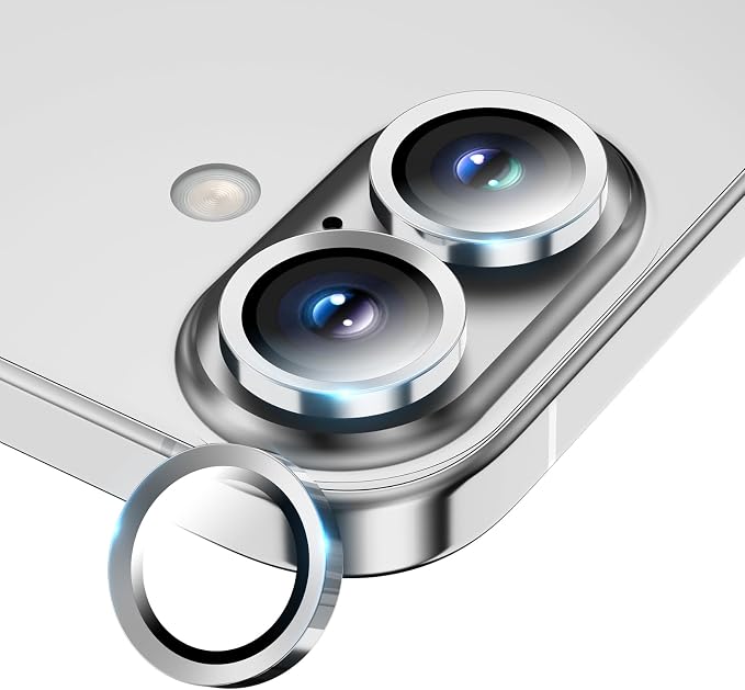 Camera Lens Protector for iPhone 17/16/16 Plus, Tempered Glass Metal Individual