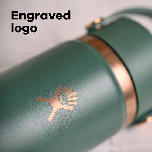 Hydro Flask Water Bottle - Insulated Stainless Steel - Leakproof Wide Straw Lid | 24 Oz Black Arc