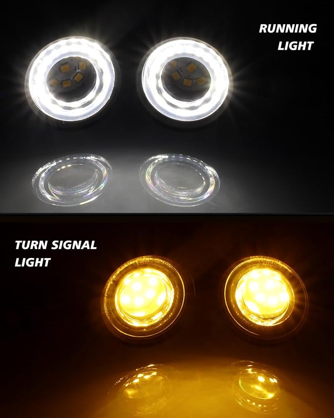 TSUNG Universal Motorcycle LED Turn Signals Lights Small Bullet Front Rear