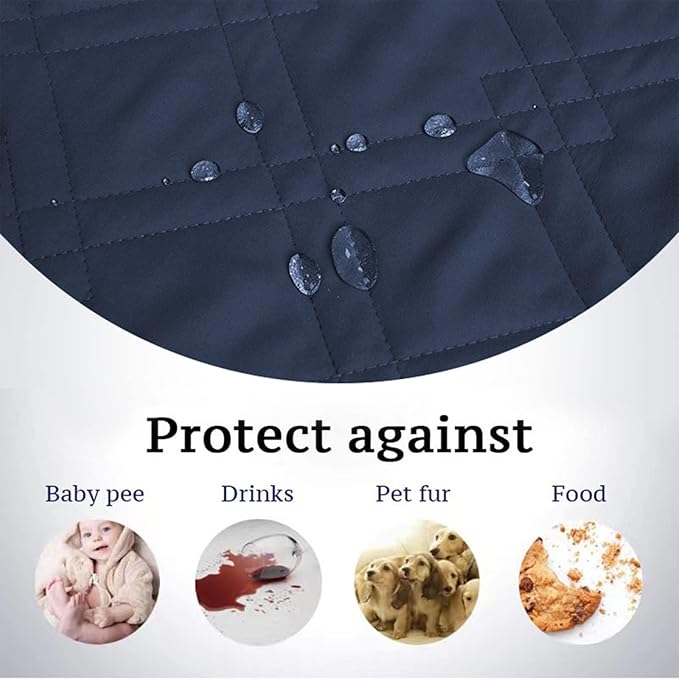 Waterproof Dog Bed Covers for Couch Protection, Water-Resistant Soft Dog Pet Blanket Anti-Slip Dog Blanket for Bed, for Furniture Bed Couch Sofa (Navy Blue,68x82inch)