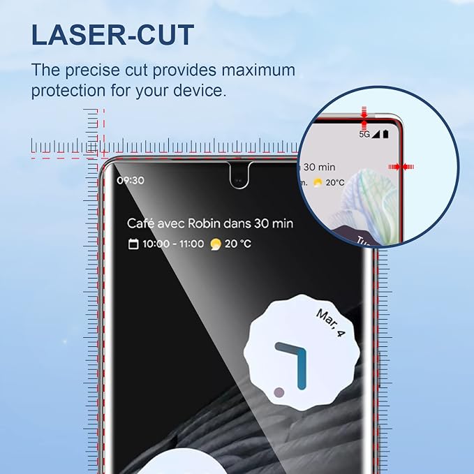 LK 2 Pack for Google Pixel 7 Pro Screen Protector 6.7-inch + 2 Pack Lens