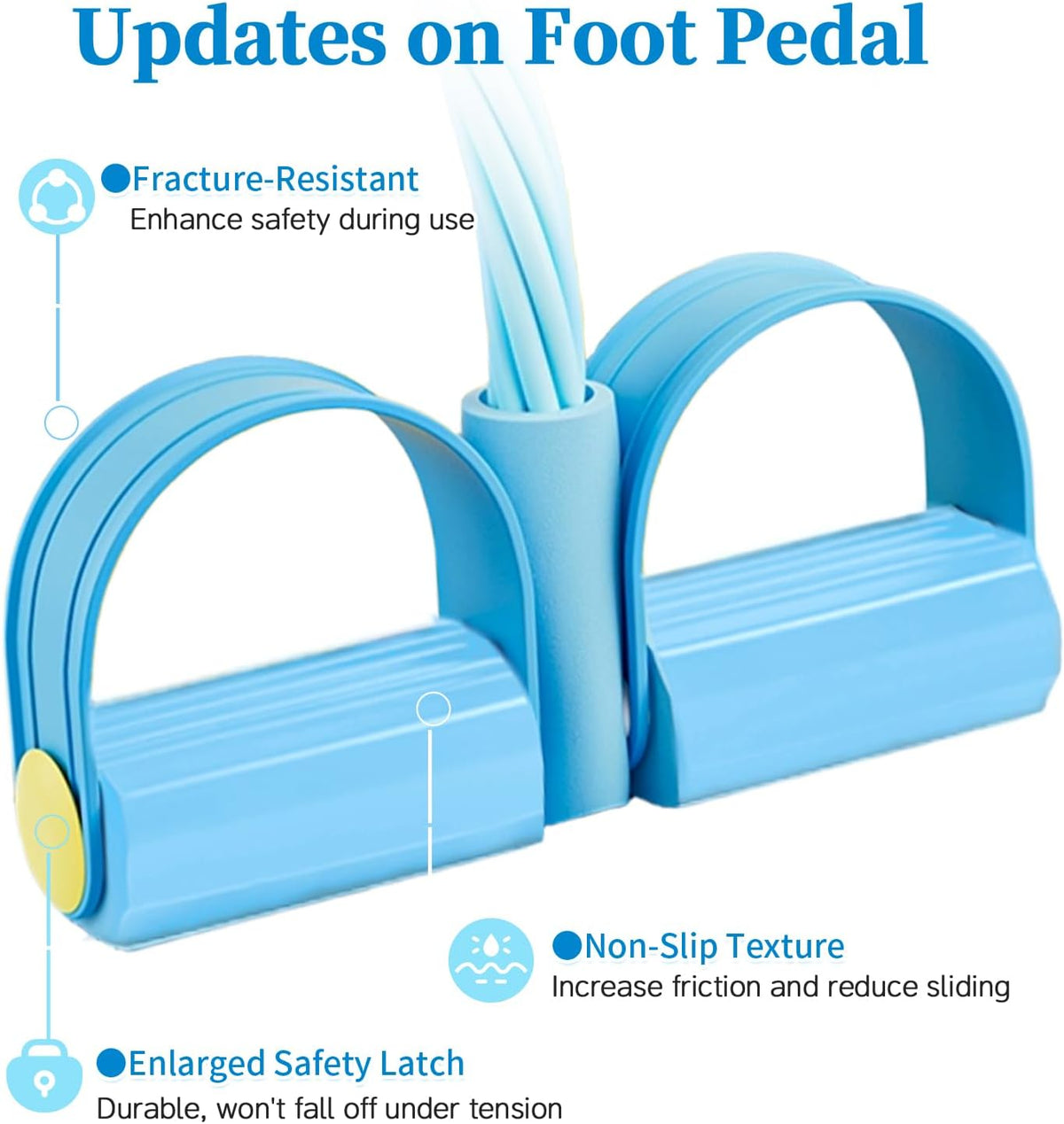 Pedal Resistance Bands - Upgrade 6-Tube Manual Tension Training | Natural Rubber for Full-Body Fitness
