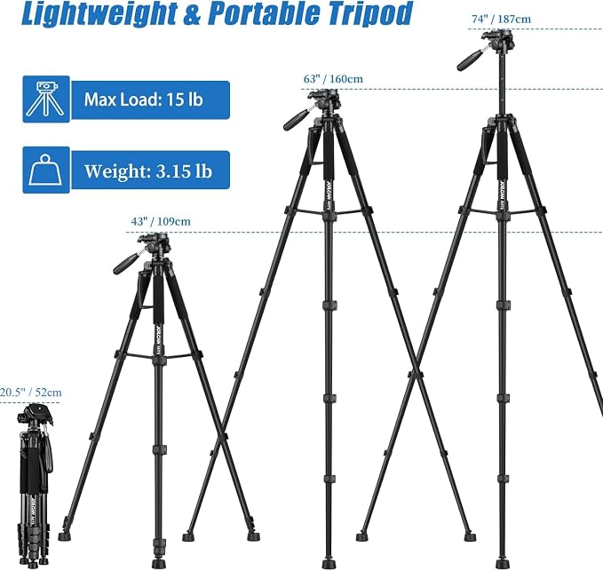 JOILCAN Tripod Camera Tripods, Heavy Duty Cameras Tripod Stand, Professional