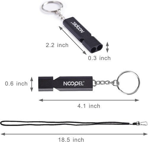 Noopel Emergency Whistle - Lifeguard Safety Whistle with Lanyard for Camping, Hiking, and Boating