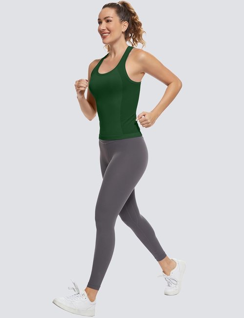 MathCat Racerback Workout Tank Tops for Women - Seamless Muscle Design | Sizes XS-L