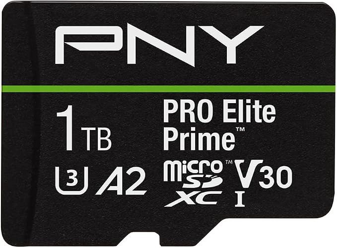 PNY 1TB PRO Elite Prime™ C10 U3 V30 A2 microSDXC Flash Memory Card – Ultra-Fast