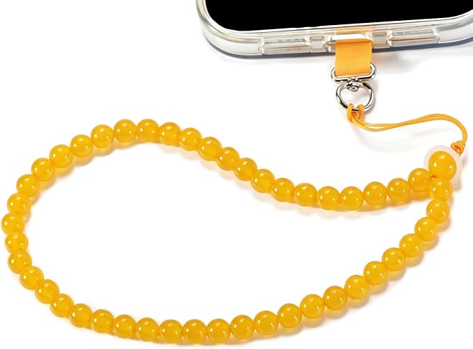 Agate Beaded Phone Wrist Strap for Women Men Stone Beads Charm Handmade