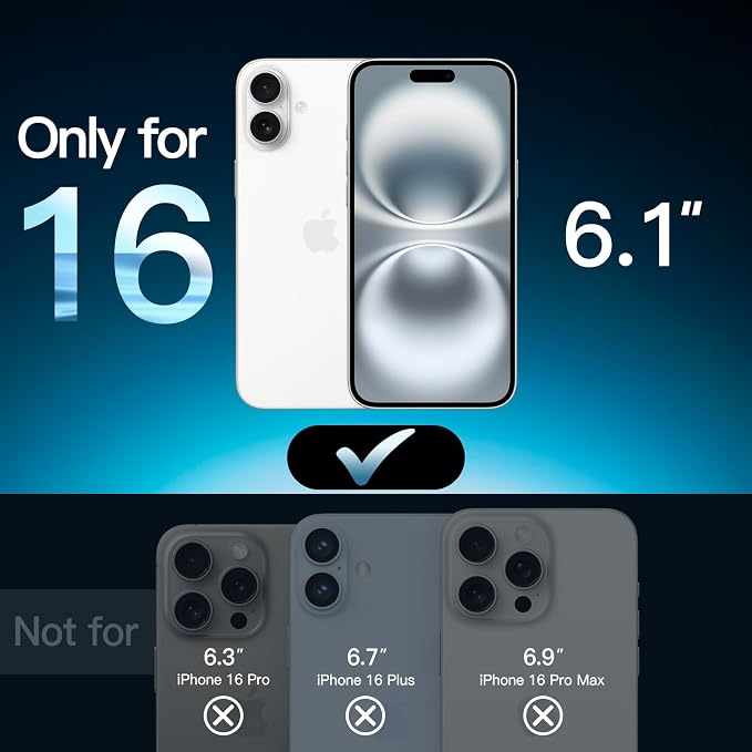 JETech Screen Protector for iPhone 16 6.1-Inch
